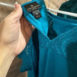 Worthington Blue Chemise Luxurious Sleepwear